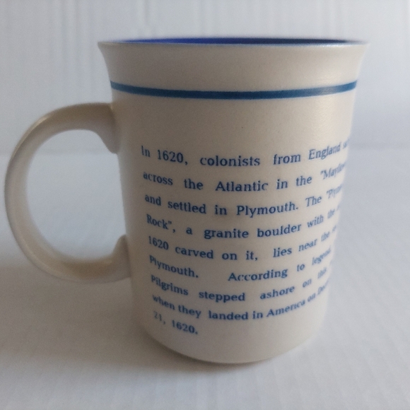 Historic PLYMOUTH Massachusetts COFFEE MUG Mayflower Cup - Picture 2 of 4